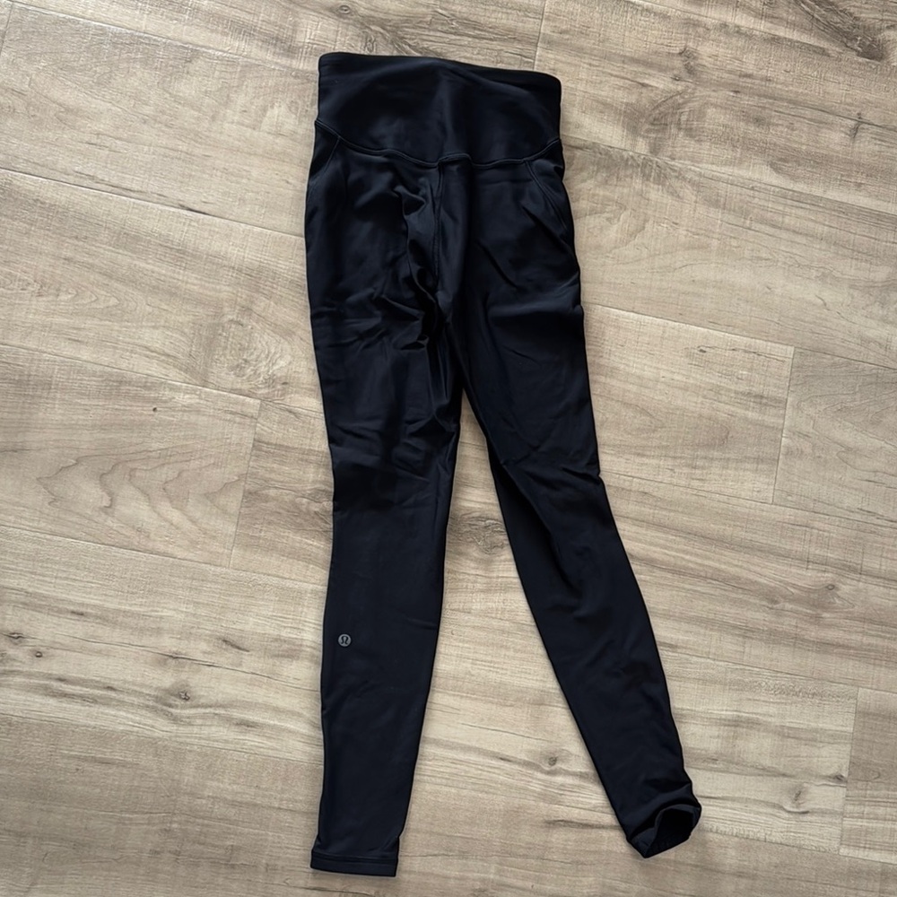 lululemon athletica Black fleece lined Leggings sz 4